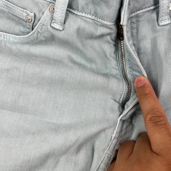 Mavi 27x27 Bodrum‎ High Rise Wide Leg Denim Jeans Pants Green Women New - Picture 4 of 16